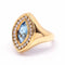 Bague 56 Bague navette en topaze et brillants 58 Facettes D364833FV