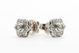 Boucles d'oreilles Boucles d'oreilles florales en or blanc avec diamants 58 Facettes 50294
