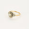 Bague 54 Bague ancienne diamant entourage diamants en or 58 Facettes LMB-293