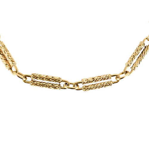 Collier Sautoir en or jaune à maille batonnés tressés 58 Facettes ALB1518