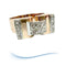 Bague Bague Tank ancienne "pont à livre ouvert "des années 40-50 Diamants Or 18 K 58 Facettes AA 1700