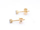 Boucles d'oreilles Boucles d'oreilles en or jaune serties de diamants 58 Facettes 2267