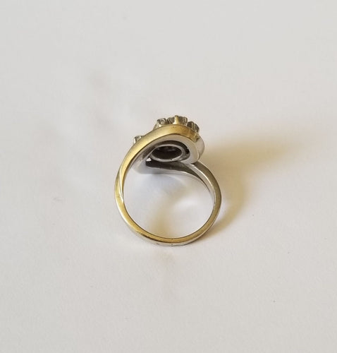 Bague 47 Bague volute sertie de diamants en or blanc 18k 58 Facettes