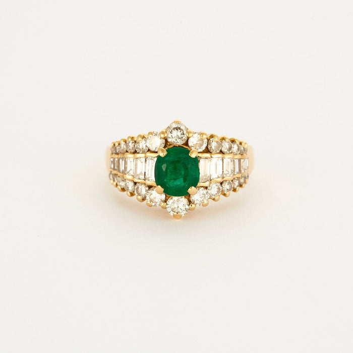 anillo de liga Diamantes esmeralda