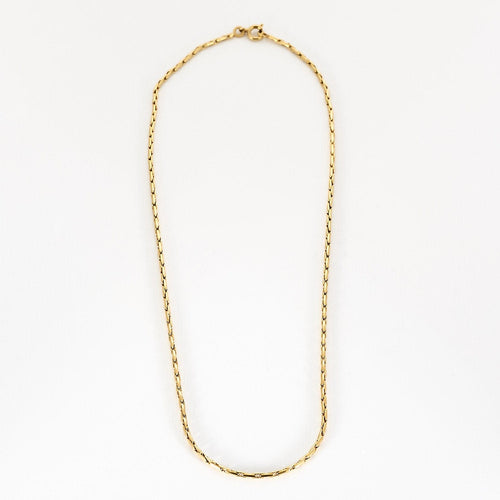 Collier Chaîne en or jaune composée d'une maille ronde 58 Facettes MON0853