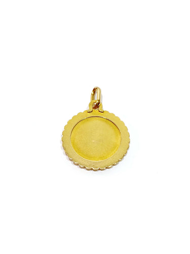 Pendentif Médaille du zodiac vierge or jaune 58 Facettes