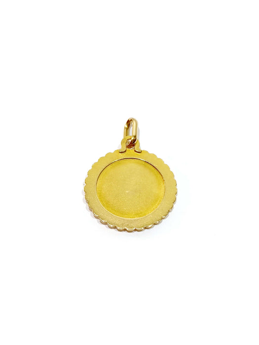 Pendentif Médaille du zodiac vierge or jaune 58 Facettes