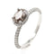 Bague 55 Bague en or avec diamant champagne et diamants blancs 58 Facettes AO-0002