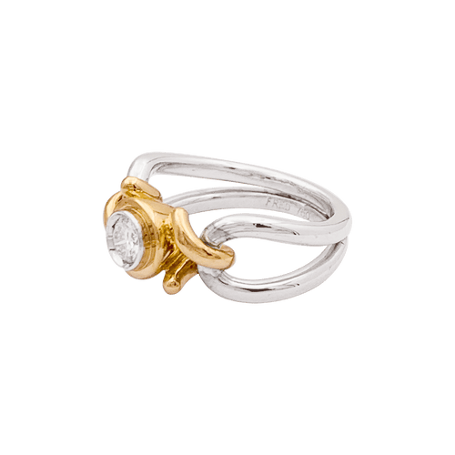 Bague 51 Bague FRED, deux tons d'or et diamant. 58 Facettes 34534