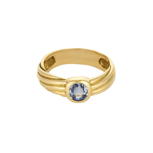 Bague 54 Bague jonc en or jaune et saphir 58 Facettes LOR3887X2