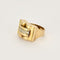 Bague 49 Bague en Or jaune & blanc 18k 58 Facettes FON2085