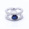 Bague 52 diamonds and sapphire ring 58 Facettes N102924EJ
