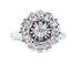 Bague 54 Bague marguerite en or blanc, platine et diamants 58 Facettes AB625