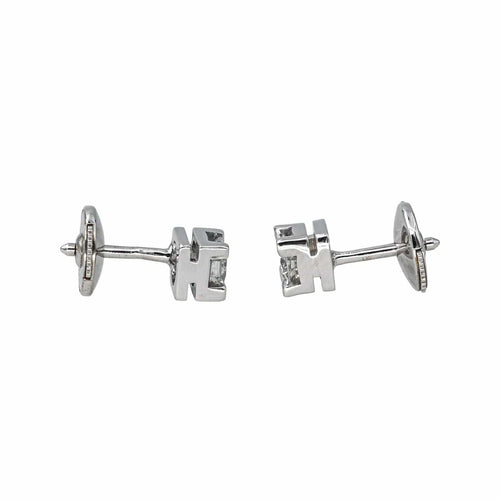 Boucles d'oreilles Boucles d'oreilles Puces Or blanc Diamant 58 Facettes 4520967RV