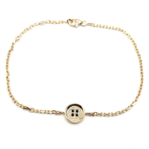 Bracelet Bracelet or rose diamants signé Ely Bela 58 Facettes