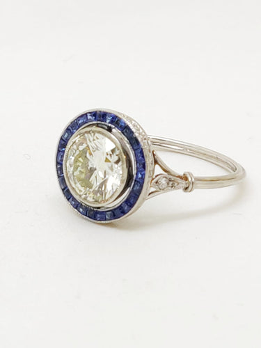 Bague Bague Art Déco en or blanc et diamants taille ancienne, années 1930 58 Facettes