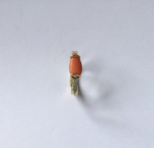 Bague 59.5 Bague Corail & diamants 58 Facettes 664082