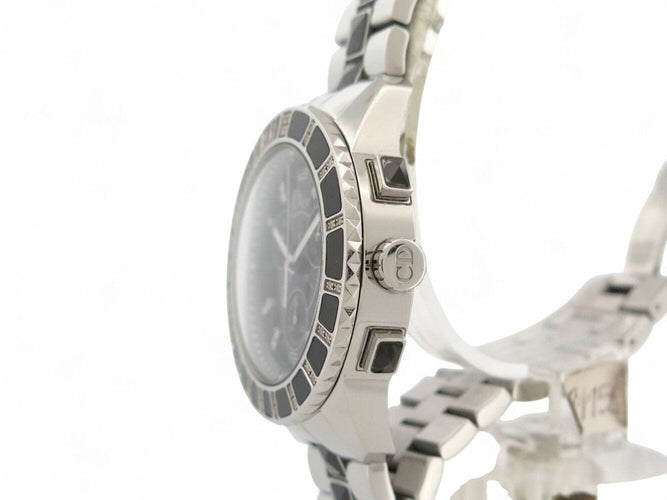 Montre montre CHRISTIAN DIOR cristal cd11431e-y 39 mm diamants chronographe 58 Facettes 270228