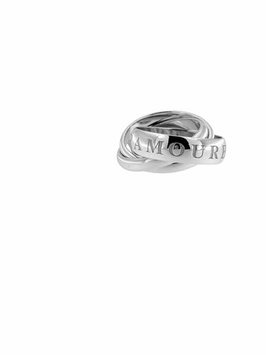 Bague 50 Bague Cartier Amour et Trinity en or blanc 58 Facettes