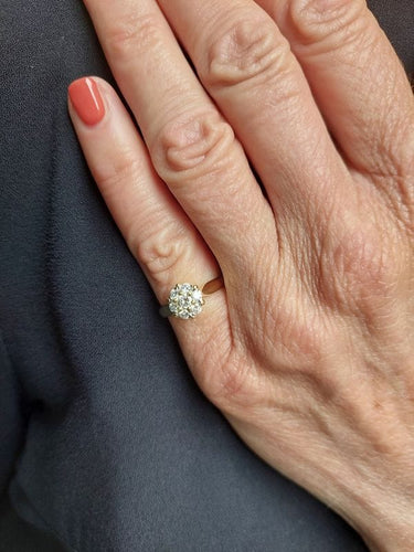 Bague Bague fleur diamants 58 Facettes 087781