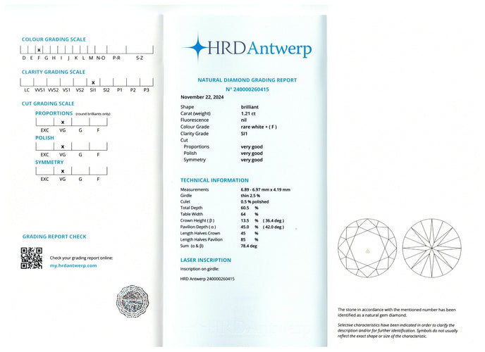 Bague 64 Bague Jonc Homme en Platine avec Diamant 1,21 ct – Certificat HRD – Taille 64 58 Facettes