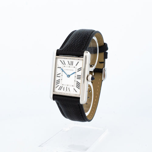 Montre Cartier - Montre Tank Must Medium cadran ivoire chiffres romains 58 Facettes