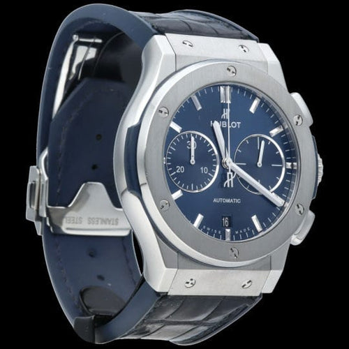 Montre Hublot Montre Classic Fusion 45 Chronograph Titanium Blue 58 Facettes MT43951