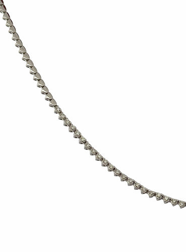 Collier Collier rivière de diamants or blanc 58 Facettes