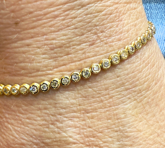 Bracelet Bracelet Tennis or jaune et diamants 58 Facettes
