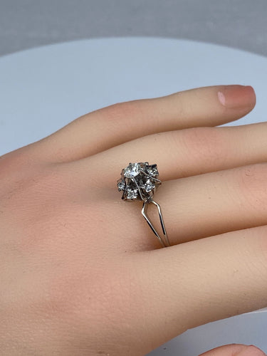 Bague 59 Bague Margueritte en Or blanc & Diamants 58 Facettes
