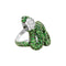 Bague 56 Bague Serpent, or blanc, or noirci, tsavorites et diamants. 58 Facettes 34881