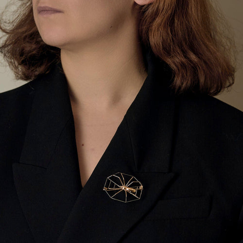 Broche Broche en Or jaune & blanc 18k 58 Facettes MON0829