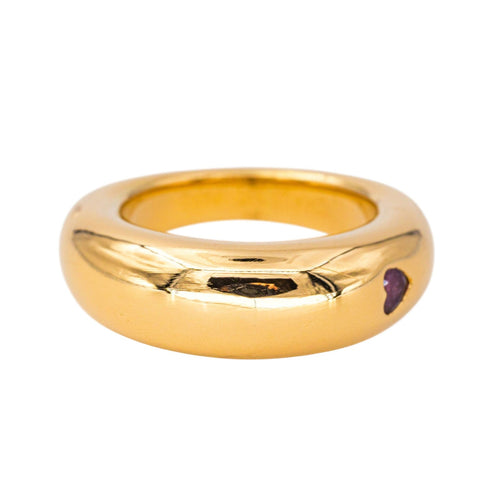 Bague 49 Chaumet Bague  Jonc   Or jaune Saphir 58 Facettes 4437818CN