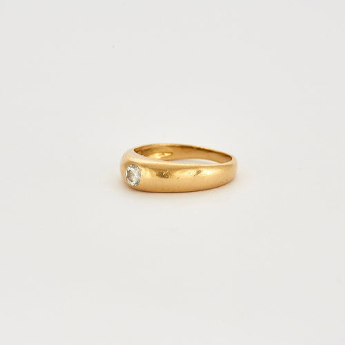 Bague 55 Bague chevalière or jaune diamant 58 Facettes LP640/10