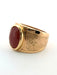 Bague 56 Bague or jaune massif, cornaline ovale 58 Facettes