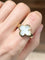 Bague 59 Van Cleef & Arpels - Bague Pure Alhambra en or jaune 18k et nacre blanche 58 Facettes