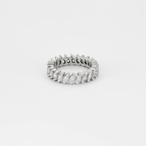 Bague 50 Alliance Américaine Or Blanc et Diamants 2,50 cts 58 Facettes 240 749