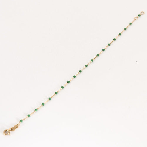 Bracelet GIGI Clozeau - Classique Gigi - Bracelet en or jaune et résine verte 58 Facettes BRI0094X3