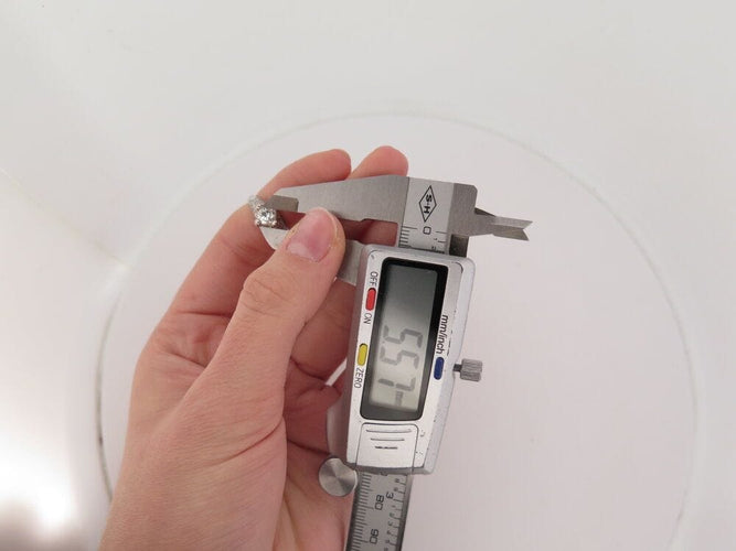 49 bague solitaire diamant 0.76ct t49 or blanc 18k 6.9 gr + anneau 58 Facettes 265666