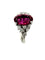 Bague 54 Bague vintage or blanc 18K, tourmaline rose et diamants 58 Facettes