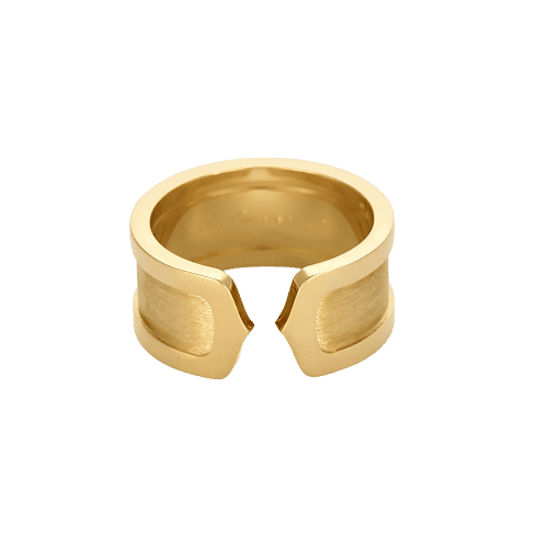 Bague 57 Cartier Bague C de Cartier en Or jaune 18k 58 Facettes GU292-1