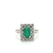 Bague 48 Bague Vintage Or blanc - Emeraude et Diamants 58 Facettes 1.0001674/1