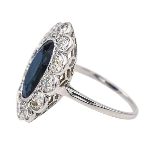 Bague 53 Bague  Pompadour   Platine Saphir, Diamant 58 Facettes 4250490CN