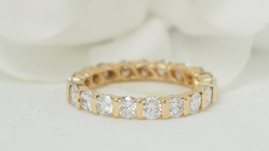 Bague 54 Alliance américaine en or jaune et diamants 58 Facettes 32368