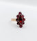 Bague 53.5 Bague marquise antique en or rose 18k ornée de grenats sur paillons 58 Facettes A06484