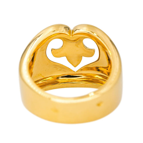 Bague 53 O.J. Perrin Bague Cocktail Cœur Légende Or jaune 58 Facettes 4566120CN