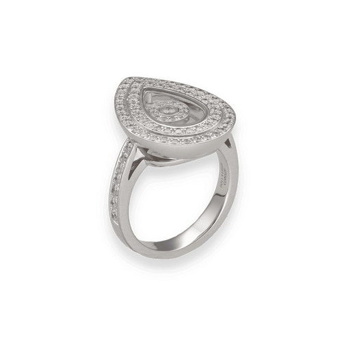 Bague 51 Bague Chopard Happy Diamonds – Or Gris 18k – 0.80 ct Diamants – Vers 2000 – Taille 51 58 Facettes FB10795