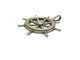 Pendentif rare vintage pendentif HERMES barre a roue en argent 800 & or jaune 18k 24.8 gr 58 Facettes 268491