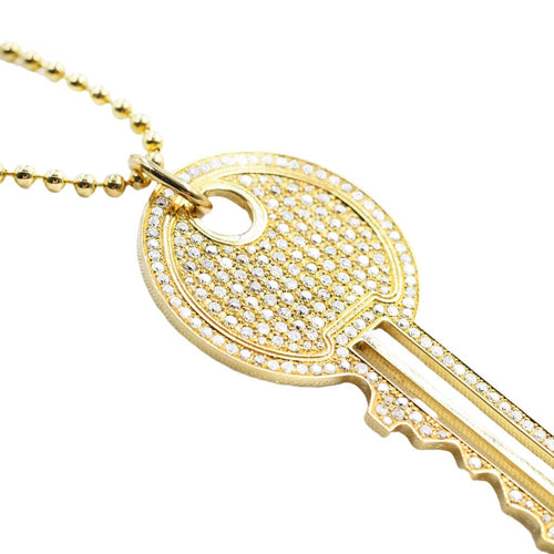 Collier Collier pendentif clé en or et diamant 58 Facettes