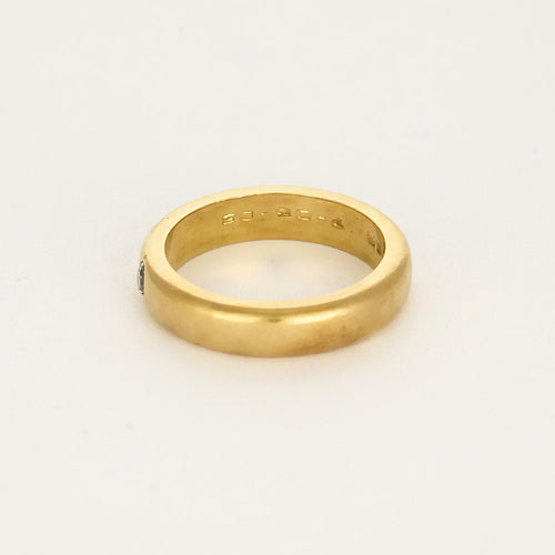 Bague 62 Bague jonc en or jaune et diamant 58 Facettes SQU3662X3
